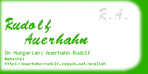 rudolf auerhahn business card
